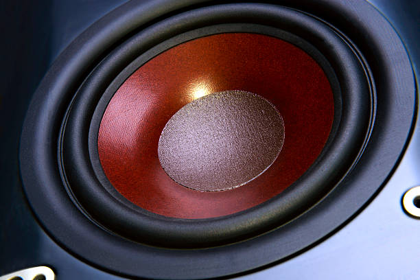 istock Audio speaker. The musical equipment. Close up 615820828