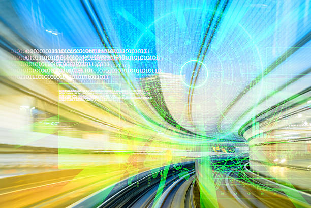 istock cyber green laser target on a speed concept 615821282