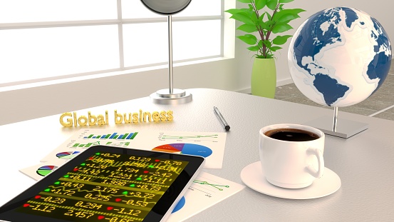3d business chart, diagram, chart on a white background. Images created in 3D