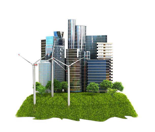 istock Image of a modern city surrounded 615824152