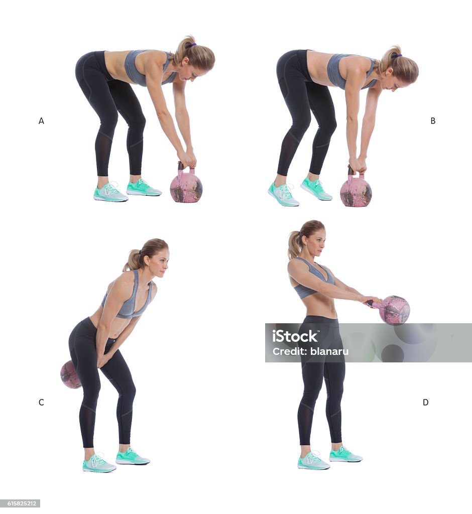 Russian Kettlebell Swing Stock Photo - Download Image Now - Kettlebell, Abdominal Muscle, - iStock