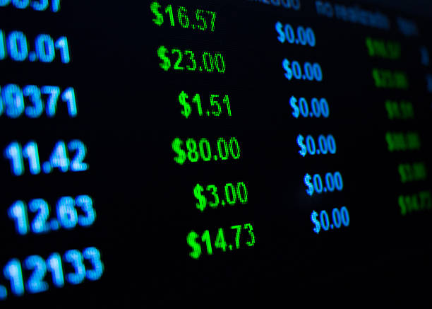istock Financial background with market values 615825428