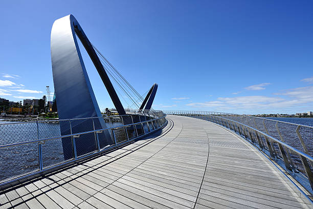istock Elizabeth Quay Bridge in Perth, Western Australia 615826336