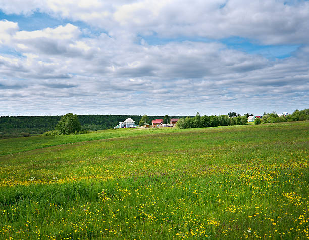 istock North Russian village. 615832450