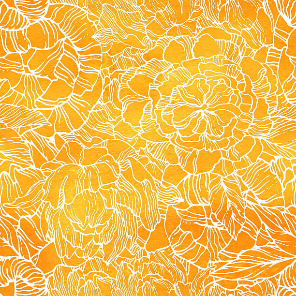 Flowers on Spring and Summer Watercolor Background - copy space