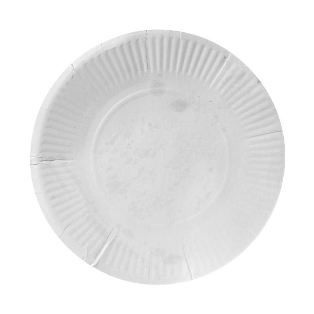 ディスポーザブルペーパープレート - dirty paper paper plate food ストックフォトと画像