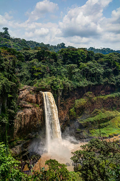 istock Panorama of Ekom waterfall 615836874