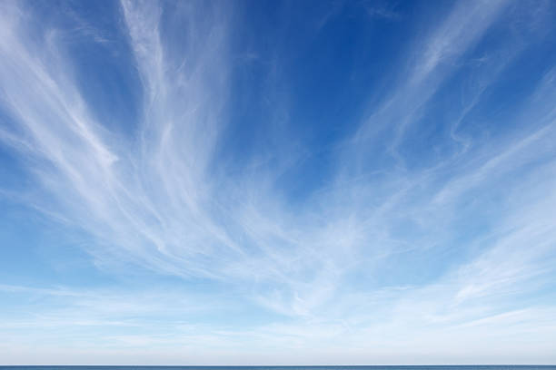 beautiful blue sky with white Cirrus clouds beautiful blue sky with white Cirrus clouds cirrus stock pictures, royalty-free photos & images