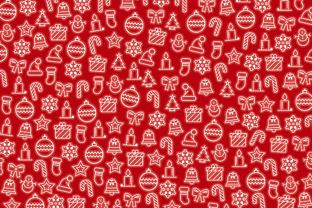 istock Red Christmas wallpaper with new year theme 615837196