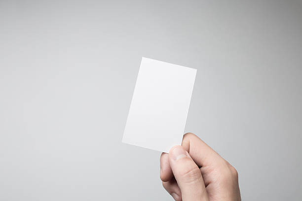 istock Hand holding Blank Business Cards Mock-up. 615838112