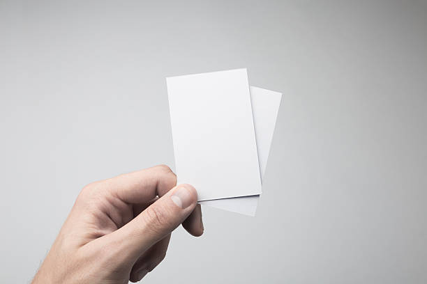istock Hand holding Blank Business Cards Mock-up. 615838136