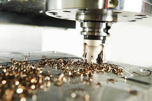 industrial proceso de corte para trabajos en metal de cortador rotatorio de metales photo