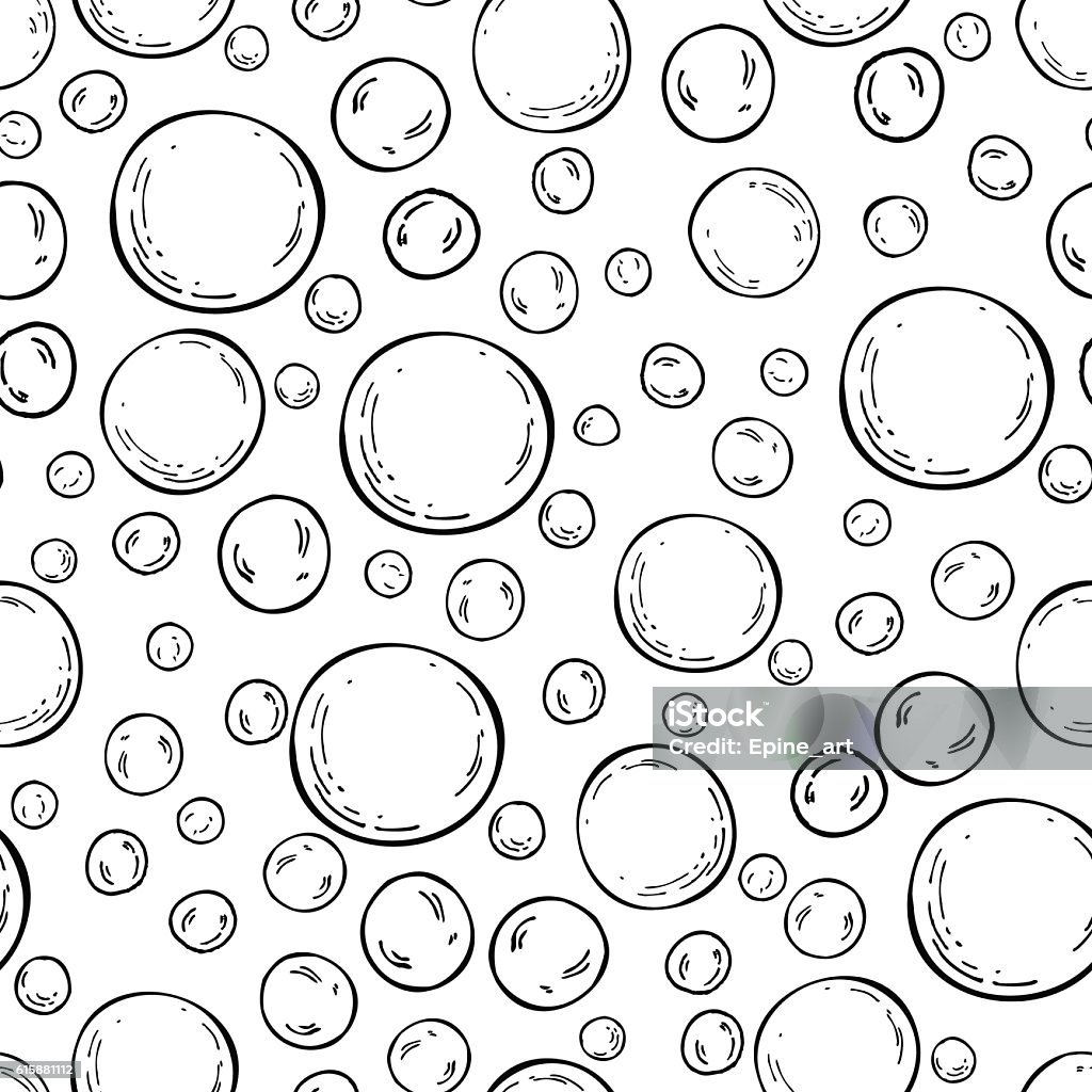 Seamless soap bubbles pattern. Vector hand drawn background Seamless soap bubbles pattern. Vector hand drawn background. Cleaning or bodycare wallpaper Bubble stock vector