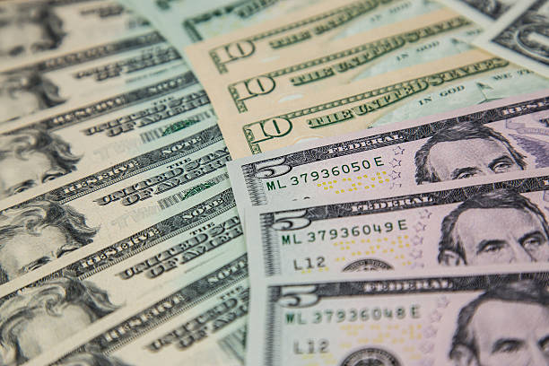 istock USA Currency - 1, 5, 10, 20, 50 Dollar banknotes 615881538