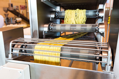Part of production line at the noodles factory.