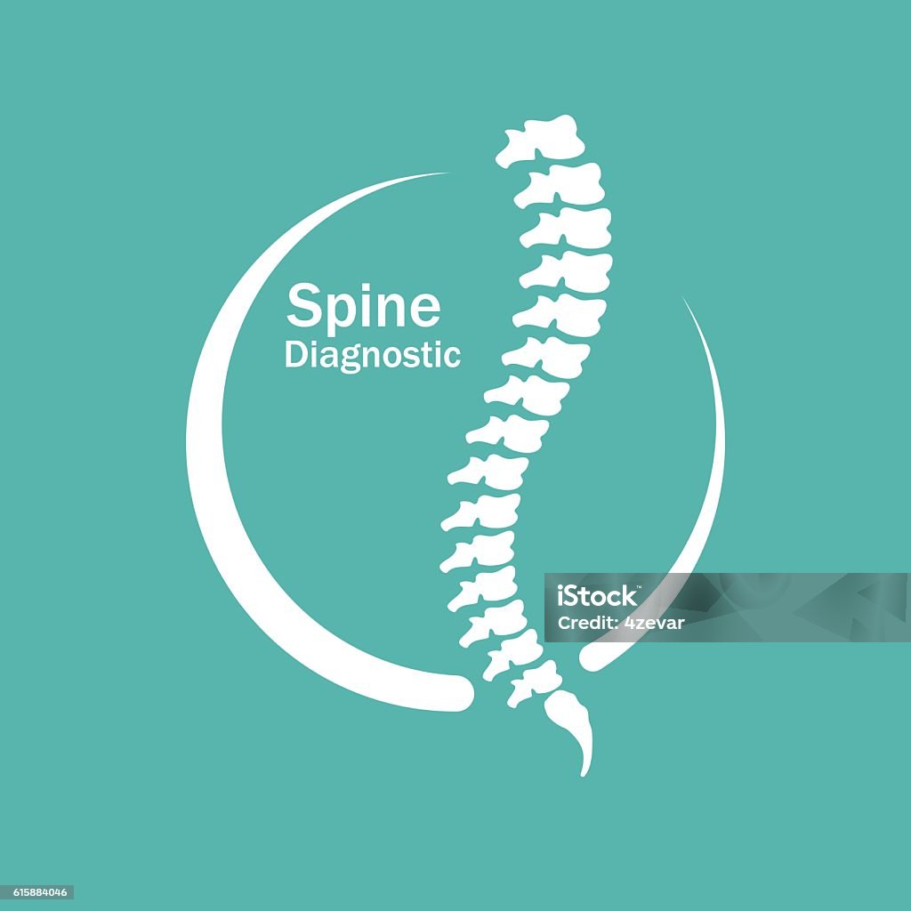 Human spine. Logo element Spine - Body Part stock vector