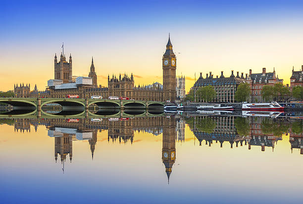 istock Big Ben and Westminster Bridge in London at sunset, UK 615891006