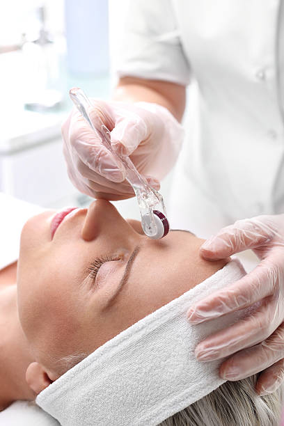 istock Cosmetic treatment, mesotherapy needle. 615892118