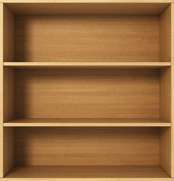 ライト、棚、3 つのセクションに隔てられた白の背景 - shelf bookshelf empty box ストックフォトと画像
