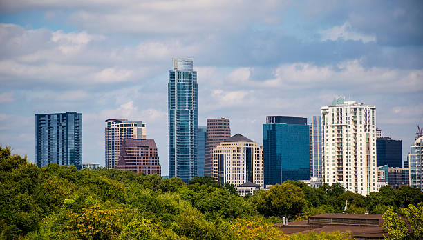 istock Greenbelt View of Austin Texas with Trees 615893686