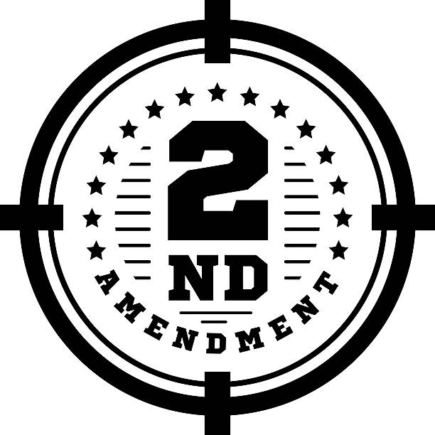 illustrazioni stock, clip art, cartoni animati e icone di tendenza di il secondo emendamento alla costituzione degli stati uniti consente il possesso di armi - second amendment