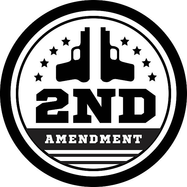 ilustraciones, imágenes clip art, dibujos animados e iconos de stock de la segunda enmienda a la constitución de los estados unidos permite la posesión de armas - second amendment