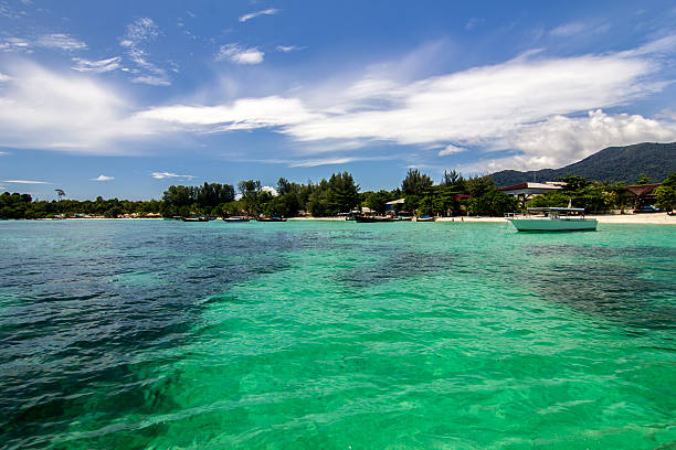 istock Beach and sand with ocean blue,sky beautiful, Koh 615896520