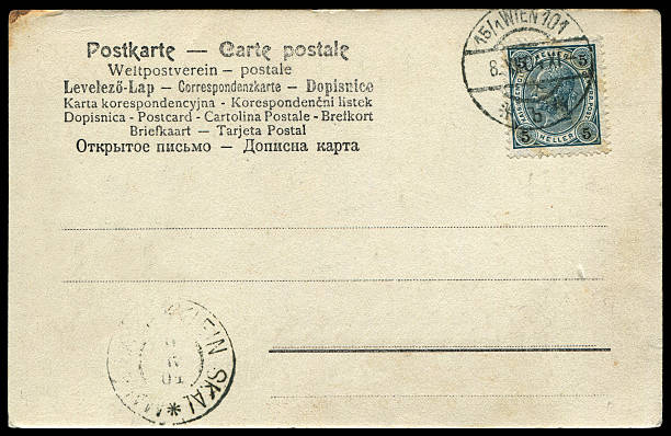 istock antique blank postcard background from Wien in early 1900s 615897774
