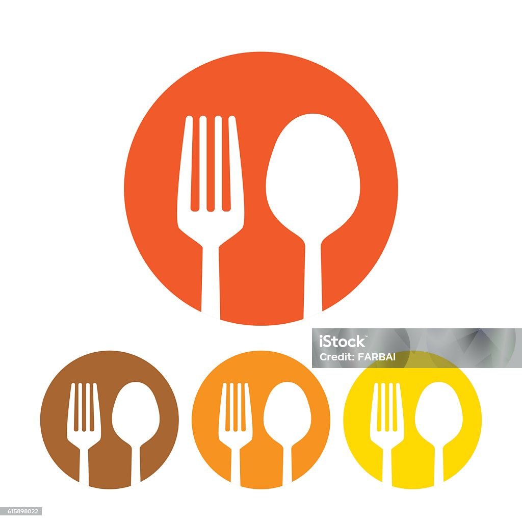 Fork and spoon icon vector Fork and spoon icon vector isolated Spoon stock vector