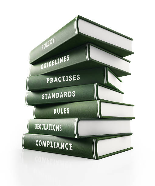 istock Green Books of Compliance, Rules and Regulations 615898146