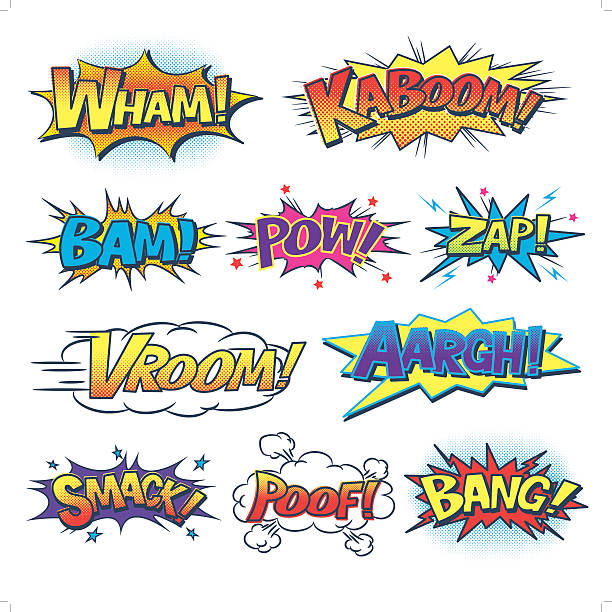 ilustraciones, imágenes clip art, dibujos animados e iconos de stock de comic efecto de sonido - bang