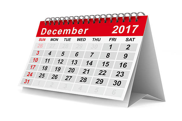 istock 2017 year calendar. December. Isolated 3D image 615902774