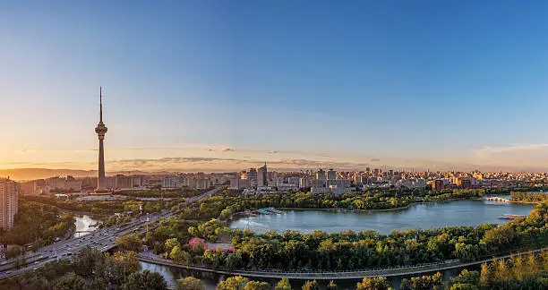 Photo of Sunset under the China Beijing TV Tower