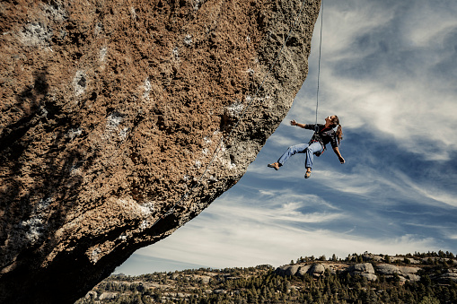 Rock climbing in Margalef Catalonia Spain