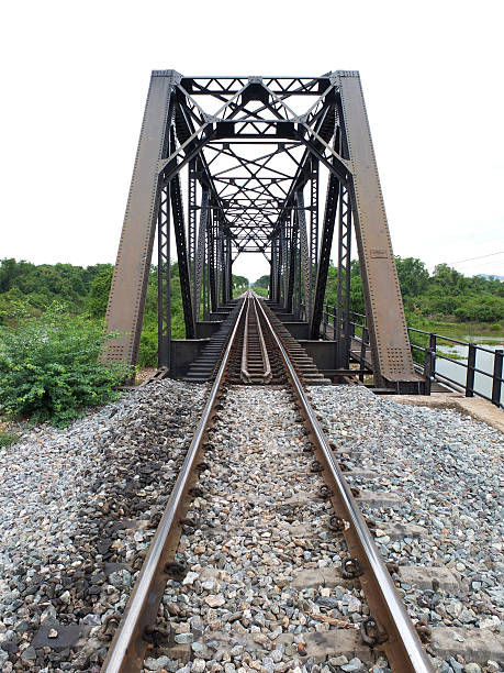istock Railway Bridge over the River at Nakornsawan, Thailand. 615903242