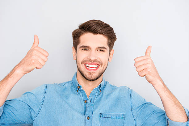 istock Cheerful happy man gesturing 