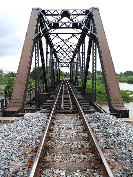 istock Railway Bridge over the River at Nakornsawan, Thailand. 615903552