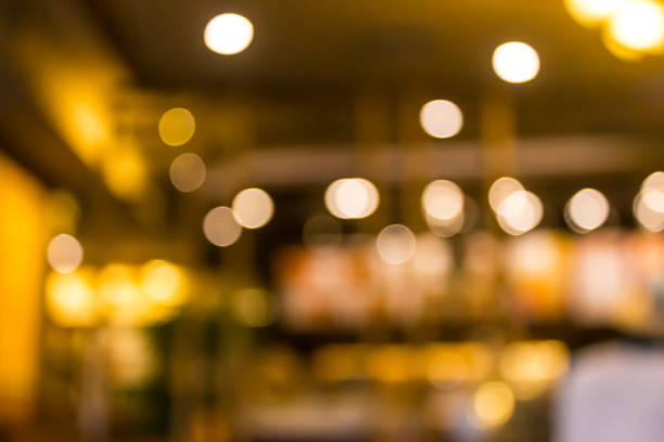istock Cafe blur background with bokeh.Restaurant abstract blur. 615906844
