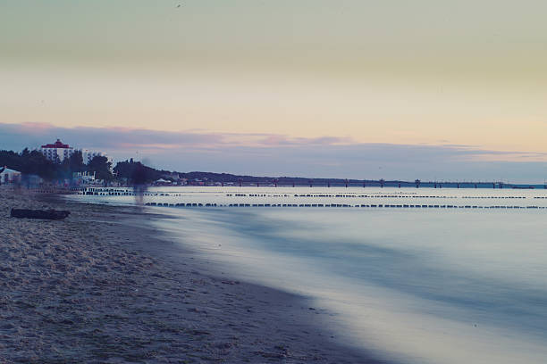 istock Breakwaters in the Baltic sea over the sunset 615907586