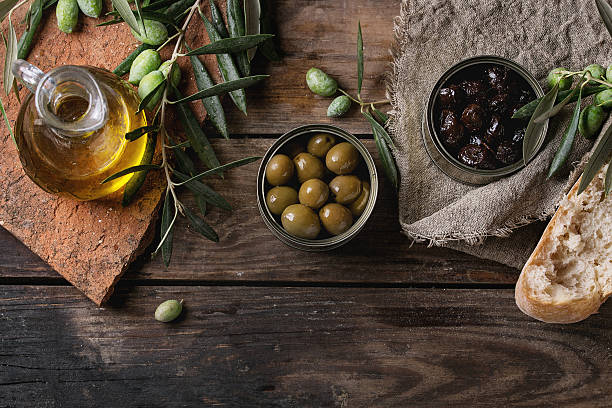 istock Olives with bread and oil 615910012