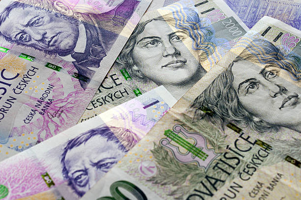 istock Czech Koruna : Close up of money 615912782