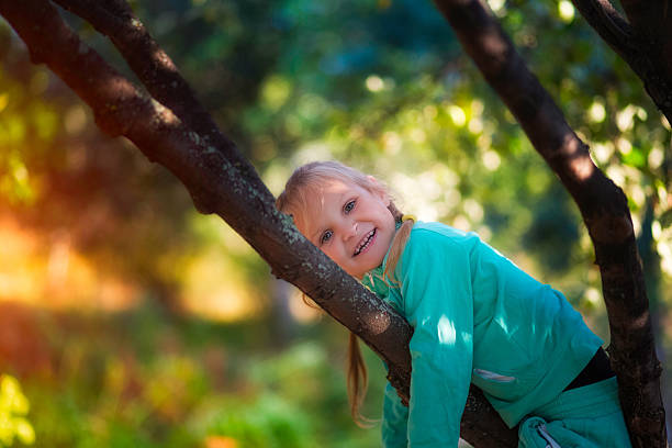 istock Little girl on the tree 615913148