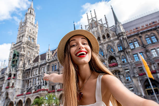 istock Woman traveling in Munich 615913204