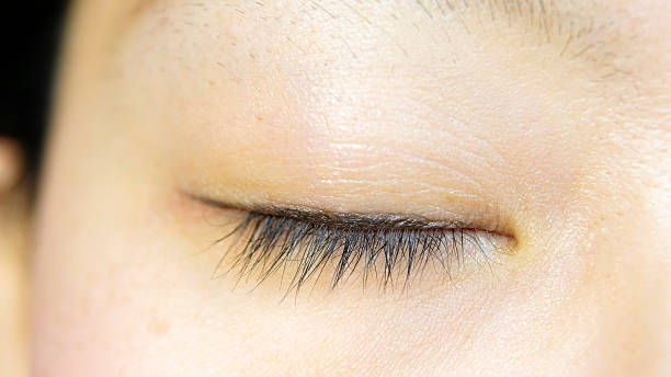 istock Japanese Woman Eyelid and Eyelashes 615913346