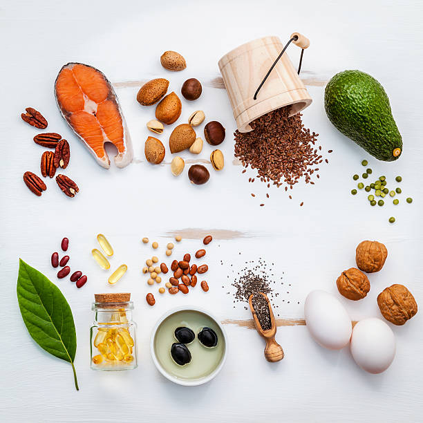 istock Selection food sources of omega 3 . 615914202