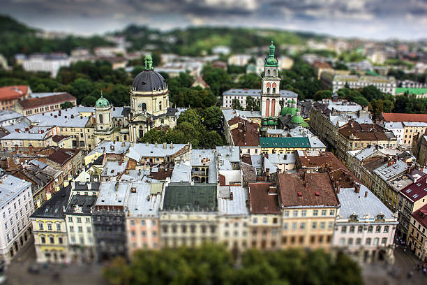 istock Town from bird's eye view 615915370