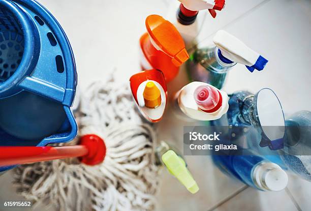 Cleaning Products Stock Photo - Download Image Now - Cleaning Product, Cleaning, Domestic Life