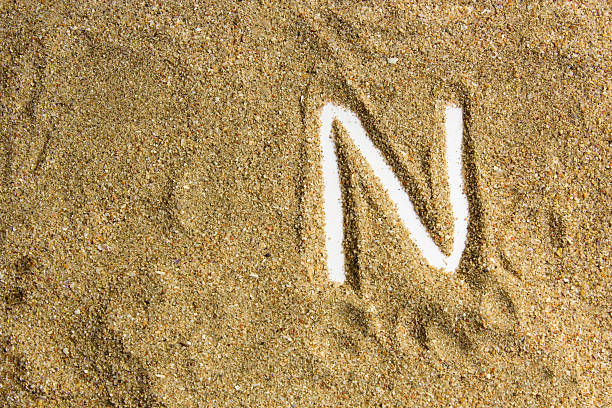 writing with  letter J made of  sand isolated  white inside