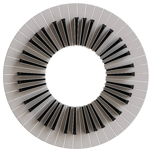 istock Piano keys. Illustration isolated on white background 615916878