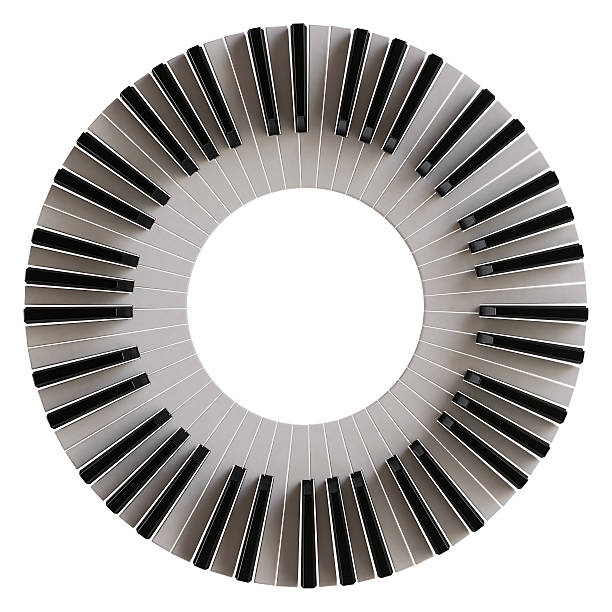 istock Piano keys. Illustration isolated on white background 615916900